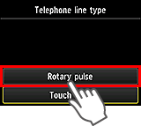 Telephone line type screen: Rotary pulse