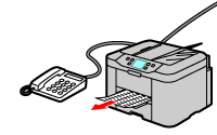 figure : Réception de tous les appels en tant que fax après que le téléphone a sonné pendant une période définie