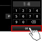 Zaslon za nastavitev datuma