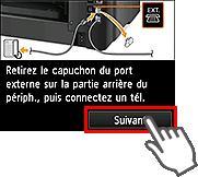 Écran Configuration facile : Sélectionnez Suivant