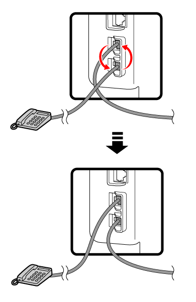 図：電話線の入れ替え