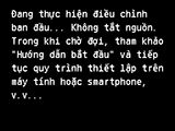 Màn hình Đang thực hiện điều chỉnh ban đầu: Trong khi chờ đợi, tham khảo Hướng dẫn bắt đầu và tiếp tục quy trình thiết lập trên máy tính hoặc smartphone, v.v.