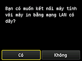 Màn hình Kết nối mạng LAN có dây: Kết nối máy tính với máy in qua mạng LAN có dây