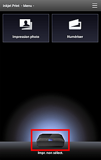 Écran des paramètres de l'application