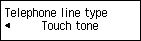 Bildschirm Telefonleitungstyp: Tonwahl auswählen