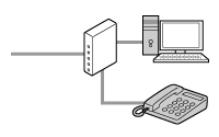 figure: Connected to the xDSL modem