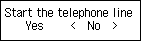 [쉬운 설정] 화면: 전화선 연결 테스트를 다시 시작하시겠습니까?