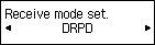 Scherm Instellingen ontvangstmodus: selecteer DRPD