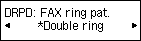 Skjermbildet DRPD: Angi faksringemøns.: Velg Dobbel ringing