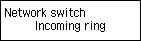 Skjermbildet Network switch: Velg Innkommende ringing