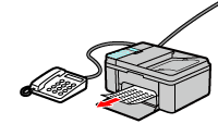 rysunek: Chcę odbierać wszystkie połączenia jako faksy, gdy telefon będzie dzwonił przez określony czas