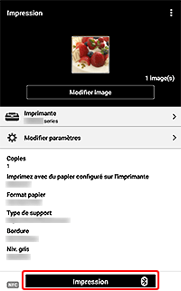 figure&nbsp;: Écran Impression