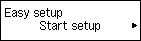 Skærmen Nem opsætning: Vælg Start opsætning