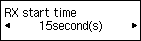 RX start time screen