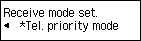 Schermata Imp. modo ricezione: Selezionare Modo priorità telef.