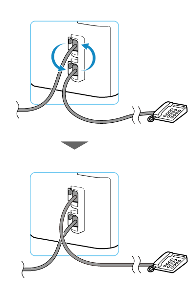 рисунок: замена местами телефонных кабелей