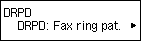 DRPD screen: Select DRPD: Fax ring pat.