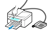 figure : Vérification de chaque appel pour savoir s'il s'agit ou non d'une télécopie, puis réception des télécopies en utilisant le panneau