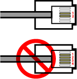 figure : Vérification du câble téléphonique utilisé