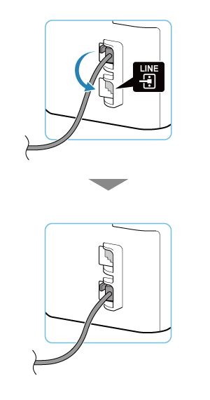 figure : Reconnectez le câble téléphonique