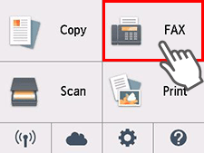 Οθόνη ΕΙΣΟΔΟΣ: Επιλογή ΦΑΞ