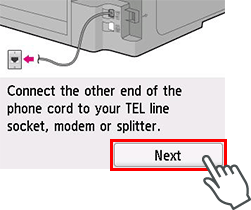 Easy setup screen: Select Next