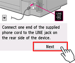 Ekran łatwej konfiguracji: wybierz Dalej