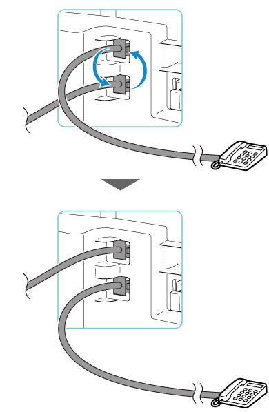 Abbildung: Telefonkabel tauschen