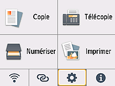 Écran ACCUEIL : Sélection Configuration