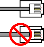 figure : Vérification du câble téléphonique utilisé