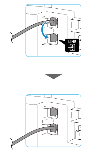 figure : Reconnectez le câble téléphonique