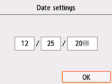 Obrazovka potvrdenia dátumu