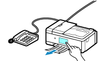 Abbildung: Bei jedem Anruf überprüfen, ob es sich um ein Fax handelt und dann die Faxe über das Bedienfeld empfangen