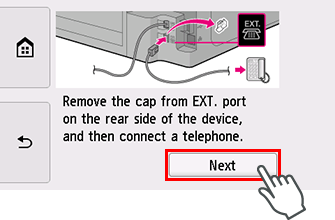 Οθόνη Εύκολη ρύθμιση: Επιλογή Επόμενο