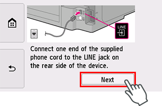 Pantalla Configuración fácil: seleccione Siguiente