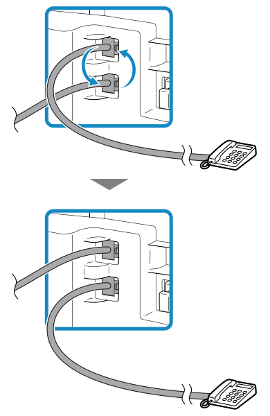 Imagen: Intercambie los cables telefónicos