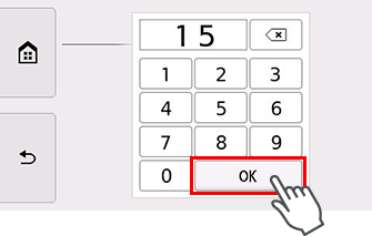 Zaslon za nastavitev časa