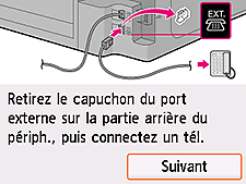 Écran Configuration facile : Sélectionnez Suivant