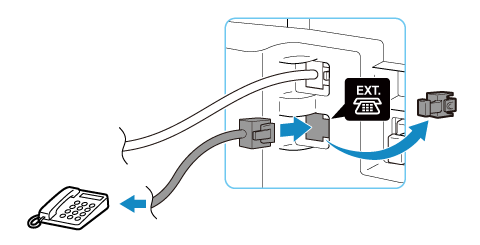 figure : Connexion d'un téléphone (répondeur intégré)